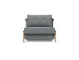 Cubed 90 Wood stol i 320 Corocco Shadow Grey, set forfra