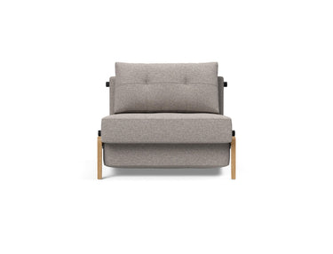 Cubed 90 Wood stol i 321 Corocco Warm Grey, set forfra