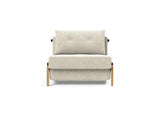 Cubed 90 Wood stol i 357 Taura Off White, set forfra
