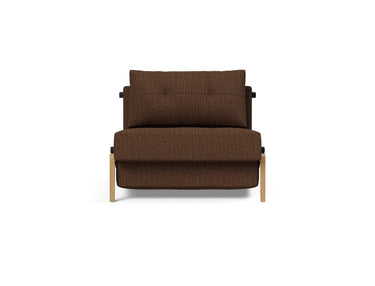 Cubed 90 Wood stol i 359 Taura Cappuccino, set forfra