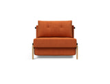 Cubed 90 Wood stol i 412 Esina Rust Orange, set forfra