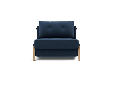 Cubed 90 Wood stol i 414 Esina Indigo Blue, set forfra