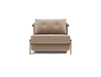 Cubed 90 Wood stol i 417 Esina Mocha, set forfra