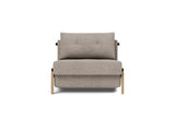 Cubed 90 Wood stol i 472 Yuveno Warm Grey, set forfra