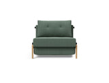 Cubed 90 Wood stol i 518 Elegance Green, set forfra
