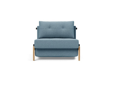 Cubed 90 Wood stol i 525 Mixed Dance Light Blue, set forfra