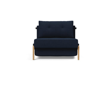 Cubed 90 Wood stol i 528 Mixed Dance Blue, set forfra