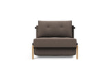 Cubed 90 Wood stol i 530 Bouclé Taupe, set forfra
