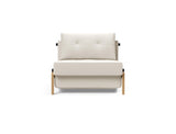 Cubed 90 Wood stol i 531 Bouclé Off White, set forfra