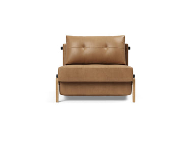Cubed 90 Wood stol i 551 Faunal Brown, set forfra
