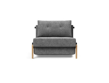 Cubed 90 Wood stol i 563 Twist Charcoal, set forfra