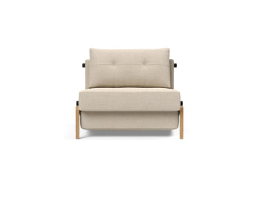 Cubed 90 Wood stol i 586 Phobos Latte, set forfra