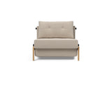 Cubed 90 Wood stol i 612 Blida Sand Grey, set forfra