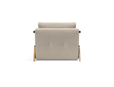 Cubed 90 Wood stol i 612 Blida Sand Grey, set bagfra