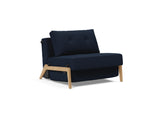 Cubed 90 Wood stol i 528 Mixed Dance Blue, set skråt forfra