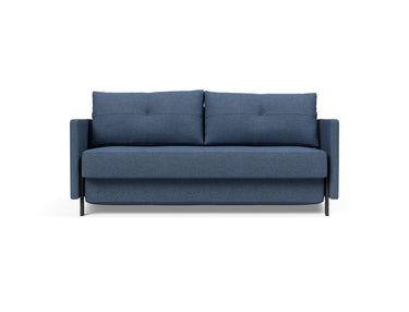 Cubed 160 sovesofa med armlæn i 302 Weda Blue, set forfra