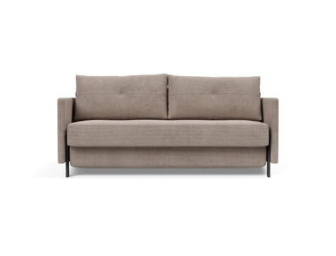 Cubed 160 sovesofa med armlæn i 318 Cordufine Beige, set forfra