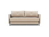 Cubed 160 sovesofa med armlæn i 410 Esina Almond, set forfra