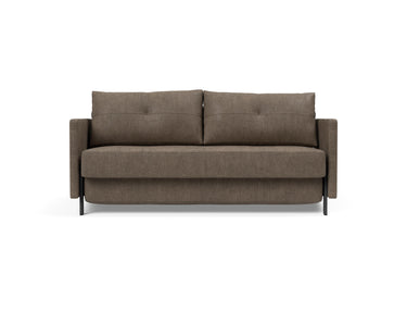 Cubed 160 sovesofa med armlæn i 411 Esina Cedar Brown, set forfra