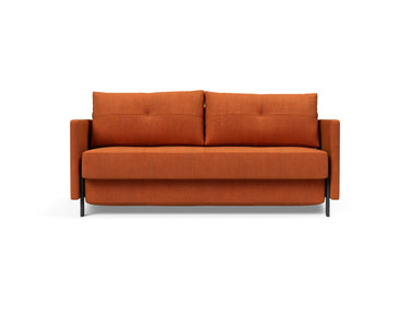 Cubed 160 sovesofa med armlæn i 412 Esina Rust Orange, set forfra