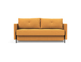 Cubed 160 sovesofa med armlæn i 536 Bouclé Ochre, set forfra