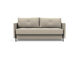 Cubed 160 sovesofa med armlæn i 539 Bouclé Beige, set forfra