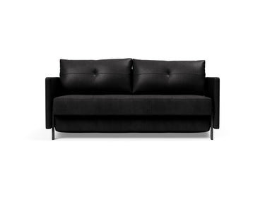 Cubed 160 sovesofa med armlæn i 550 Faunal Black, set forfra