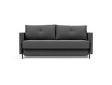 Cubed 160 sovesofa med armlæn i 852 Mahoga Seal Grey, set forfra