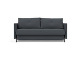 Cubed 160 sovesofa med armlæn i 894 Mozart Grey Bronze, set forfra