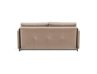 Cubed 160 sovesofa med armlæn i 417 Esina Mocha, set bagfra