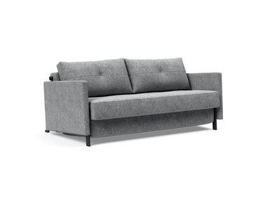 Cubed 160 sovesofa med armlæn i 565 Twist Granite, set skråt forfra