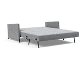 Cubed 160 sovesofa med armlæn i 565 Twist Granite, slået ud til seng