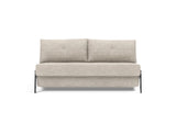 Cubed 160 Chrome sovesofa i 280 Avella Sand, set forfra