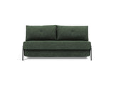 Cubed 160 Chrome sovesofa i 281 Avella Pine Green, set forfra