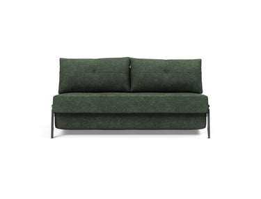Cubed 160 Chrome sovesofa i 281 Avella Pine Green, set forfra