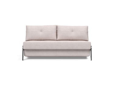 Cubed 160 Chrome sovesofa i 300 Weda Sand, set forfra