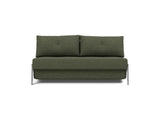 Cubed 160 Chrome sovesofa i 353 Taura Forest, set forfra