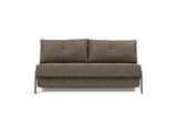 Cubed 160 Chrome sovesofa i 411 Esina Cedar Brown, set forfra