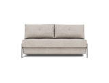 Cubed 160 Chrome sovesofa i 471 Yuveno Sand, set forfra