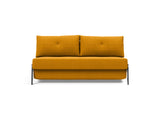 Cubed 160 Chrome sovesofa i 507 Elegance Burned Curry, set forfra