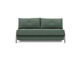 Cubed 160 Chrome sovesofa i 518 Elegance Green, set forfra