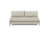 Cubed 160 Chrome sovesofa i 527 Mixed Dance Natural, set forfra