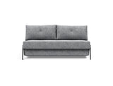 Cubed 160 Chrome sovesofa i 565 Twist Granite, set forfra