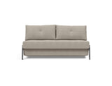 Cubed 160 Chrome sovesofa i 579 Kenya Gravel, set forfra
