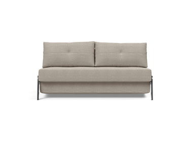 Cubed 160 Chrome sovesofa i 579 Kenya Gravel, set forfra