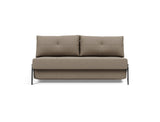 Cubed 160 Chrome sovesofa i 850 Mahoga Caramel, set forfra