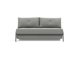 Cubed 160 Chrome sovesofa i 853 Mahoga Dove Grey, set forfra
