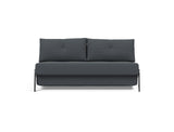Cubed 160 Chrome sovesofa i 894 Mozart Grey Bronze, set forfra