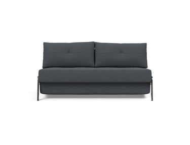 Cubed 160 Chrome sovesofa i 894 Mozart Grey Bronze, set forfra