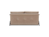 Cubed 160 Chrome sovesofa i 417 Esina Mocha, set bagfra